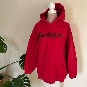 Oversized Distressed Vintage Burberry Hoodie